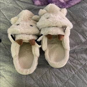 Cozy Cream Kids Slippers
